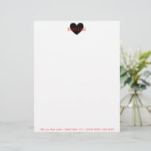 Puffy Heart Persoonlijk Briefhoofd (Staand voorkant)