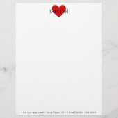 Puffy Heart Persoonlijk Briefhoofd (Voorkant)