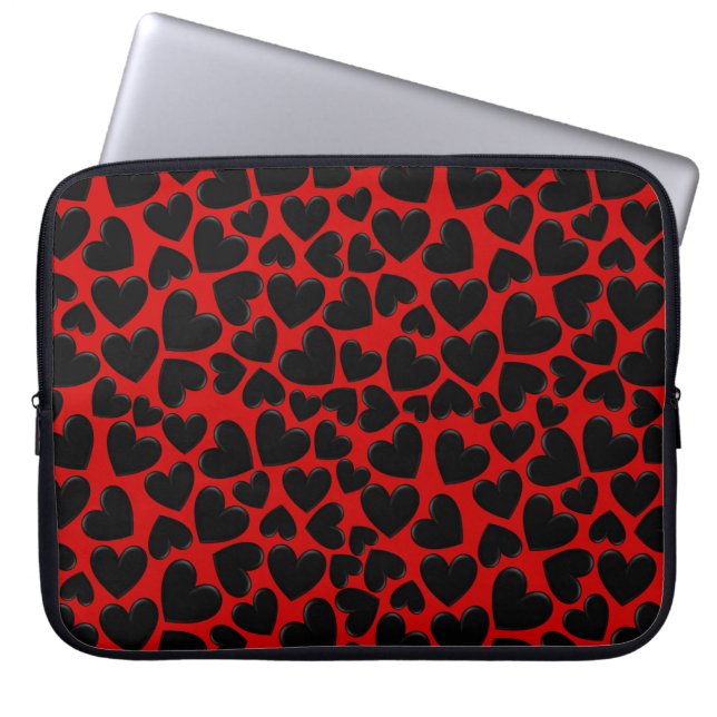 Puffy Hearts Laptop Sleeve (Voorkant)