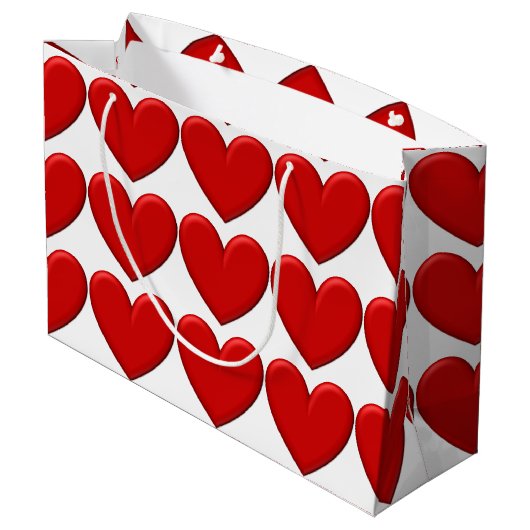 Puffy Hearts Large Cadeautasje (Achterkant Gekanteld)