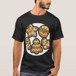 Puffy Kerst Koekjes Bord T-Shirt