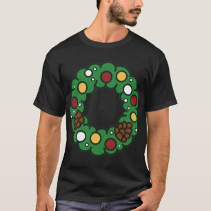 Puffy Kerst Ornament Krans T-Shirt