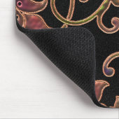 Puffy look Damask op Black Muismat (Hoek)