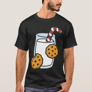 Puffy Melk en Koekjes Kerst T-Shirt