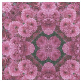 Puffy Pink Flowers Kaleidoscope Stof (Close Up)