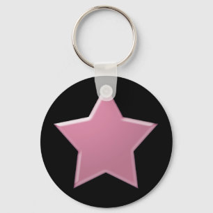 Puffy Pink Star-Sleutelhanger Sleutelhanger
