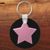 Puffy Pink Star-Sleutelhanger Sleutelhanger (Voorkant)