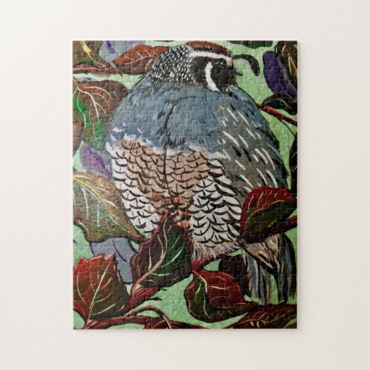 Puffy Quail Puzzle Legpuzzel (Verticaal)