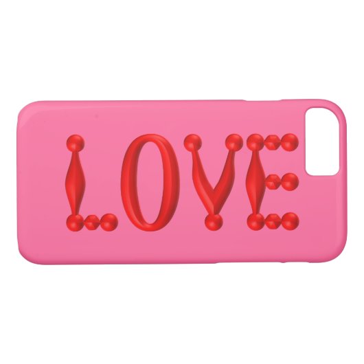 Puffy Red LOVE Case-Mate iPhone Case (Achterkant (Horizontaal))