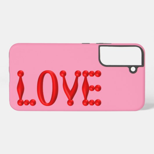Puffy Rode LIEFDE Samsung Galaxy Hoesje (Achterkant horizontaal)