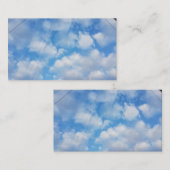 Puffy White Clouds Blue Sky Visitekaartjes 2019 (Voorkant / Achterkant)