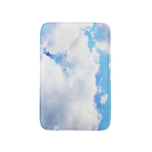Puffy White Clouds en Blue Sky Badmat (Voorkant Verticaal)