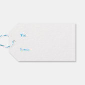 Puffy White Clouds en Blue Sky Cadeaulabel (Achterkant Horizontaal)