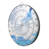 Puffy White Clouds en Blue Sky Dartbord (Voorkant Rechts)