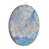 Puffy White Clouds en Blue Sky Dartbord (Voorkant Links)