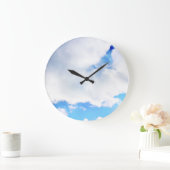 Puffy White Clouds en Blue Sky Grote Klok (Huis)