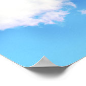 Puffy White Clouds en Blue Sky Poster (Hoek)