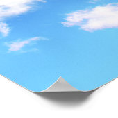 Puffy White Clouds en Blue Sky Poster (Hoek)