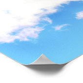 Puffy White Clouds en Blue Sky Poster (Hoek)