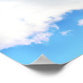 Puffy White Clouds en Blue Sky Poster (Hoek)