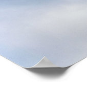 Puffy White Clouds en Blue Sky Poster (Hoek)