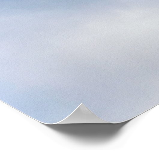 Puffy White Clouds en Blue Sky Poster (Hoek)