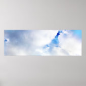 Puffy White Clouds en Blue Sky Poster (Voorkant)