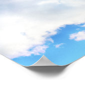 Puffy White Clouds en Blue Sky Poster (Hoek)