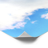 Puffy White Clouds en Blue Sky Poster (Hoek)