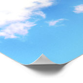 Puffy White Clouds en Blue Sky Poster (Hoek)