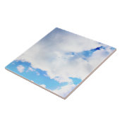 Puffy White Clouds en Blue Sky Tegeltje (Zijkant)