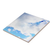 Puffy White Clouds en Blue Sky Tegeltje (Zijkant)