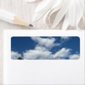 Puffy White Clouds Retouradreslabels Etiket (Insitu)