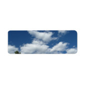 Puffy White Clouds Retouradreslabels Etiket (Voorkant)
