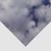 Puffy wolken op Blue Sky Tissue Paper Tissuepapier (Detail)