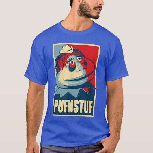 PUFNSTUF Funny obscure popculture reference T-shirt (Voorkant)