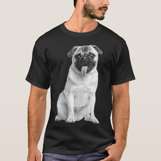 Pug 02 t-shirt (Voorkant)