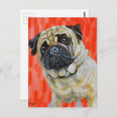 Pug 0range briefkaart (Voorkant / Achterkant)