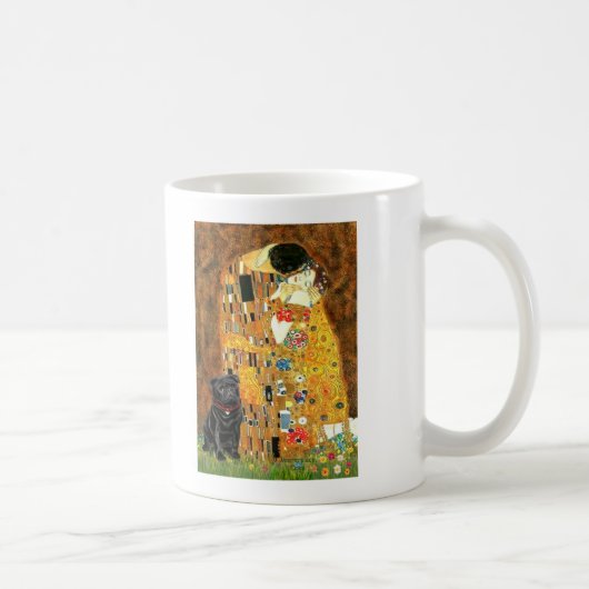 Pug 13 (zwart) - De Kus Koffiemok (Rechts)