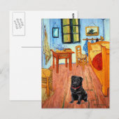 Pug 17 (black) - The Room Briefkaart (Voorkant / Achterkant)
