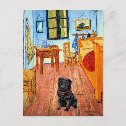 Pug 17 (black) - The Room Briefkaart (Voorkant)