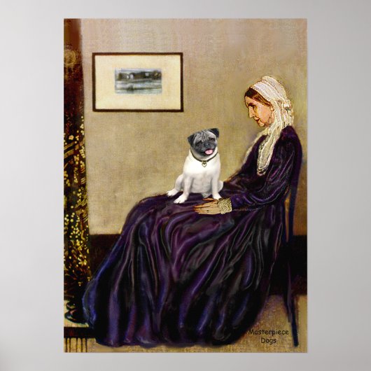 Pug 18 (vaal) - Moeder van Whistler Poster (Voorkant)