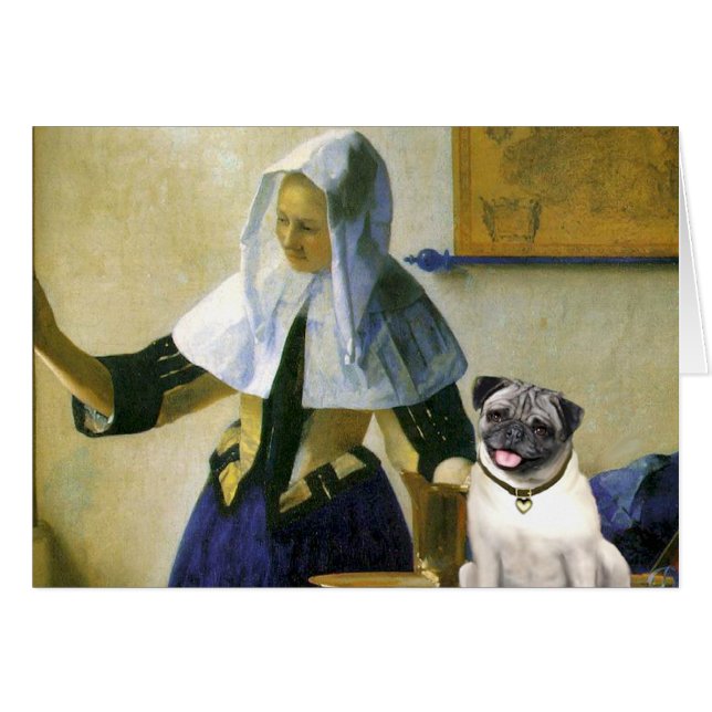 Pug 18 (vaal) - Vrouw met kan (Voorkant Horizontaal)