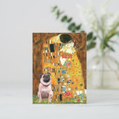 Pug 1 - De Kus Briefkaart (Staand voorkant)