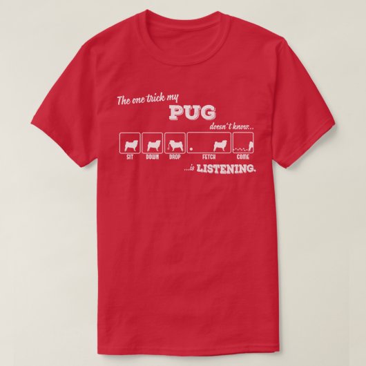 Pug 1 t-shirt (Design voorkant)