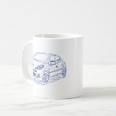 Pug 207 2010 koffiemok (Voorkant links)