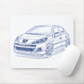 Pug 207 2010 muismat (Met muis)