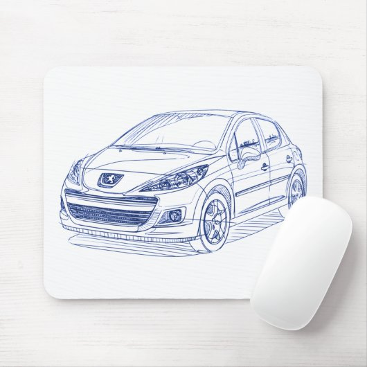 Pug 207 2010 muismat (Met muis)