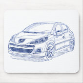 Pug 207 2010 muismat (Voorkant)