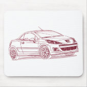 Pug 207 CC 2010 Muismat (Voorkant)